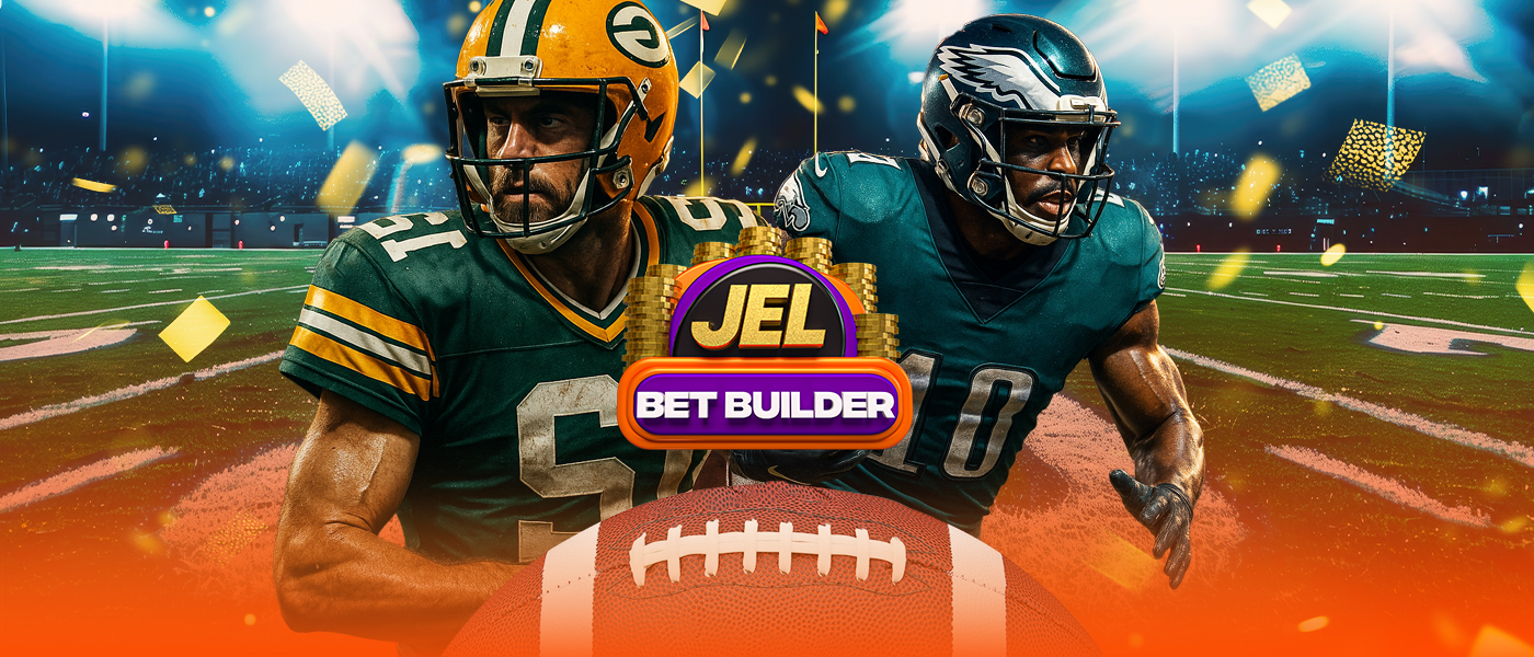 Green Bay Packers vs Philadelphia Eagles con cuotas mejoradas por Bet Builder JEL en la NFL